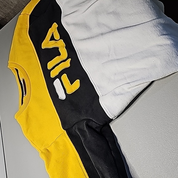 Fila medium gold and white long sleeve sweater - Picture 5 of 7